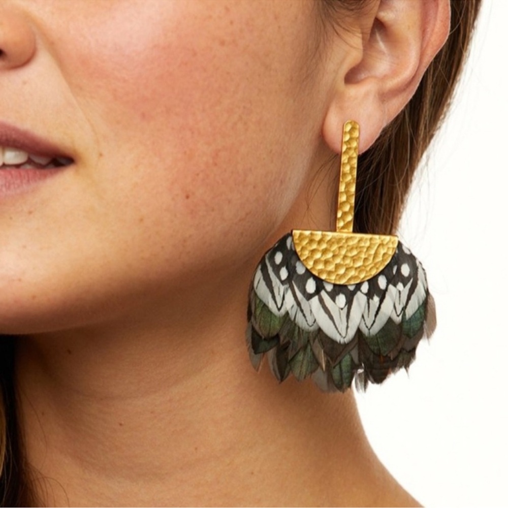 NIB Brackish Lace Cap Earrings | No longer made | Statement earrings